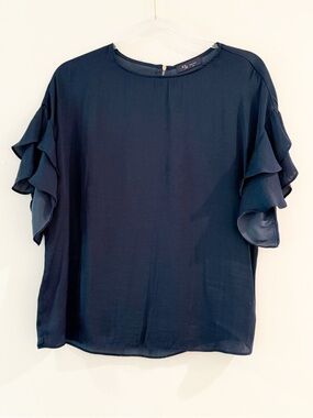 KLD Ruffle-Sleeve Blouse